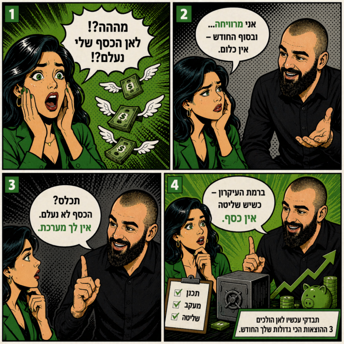 קומיקס על תכנון תוכן לרשתות חברתיות - 4 פאנלים